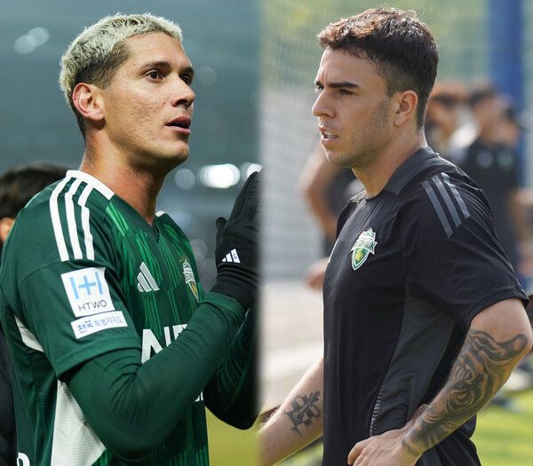 전북현대의 티아고와 안드리고. 사진┃전북현대