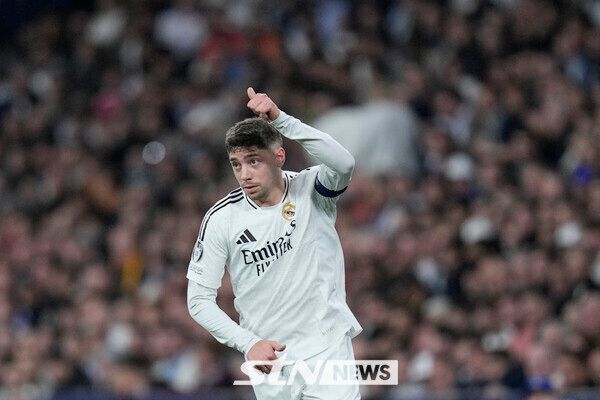 레알 마드리드 미드필더 페데리코 발베르데. 사진┃뉴시스/AP