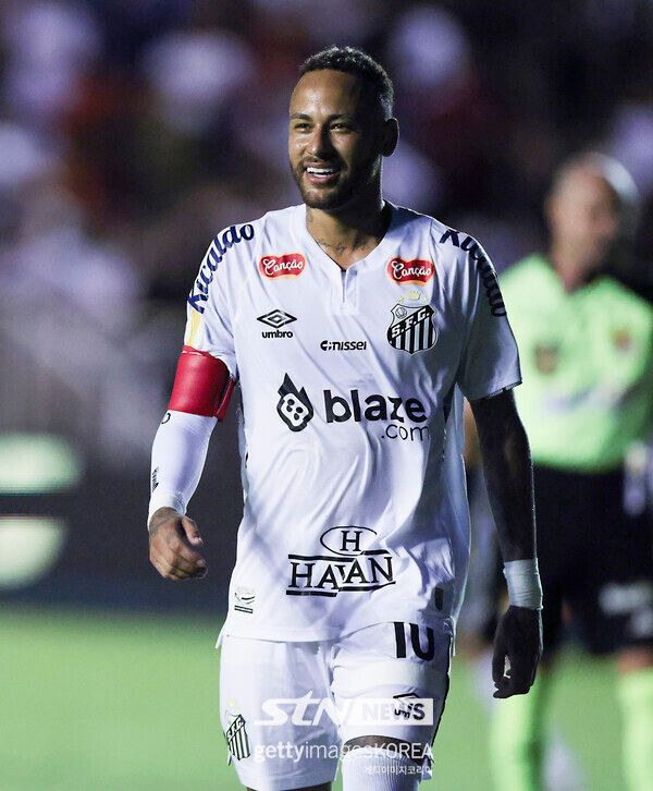 산투스 FC에서 뛰고 있는 네이마르 다 시우바. 사진┃게티이미지코리아