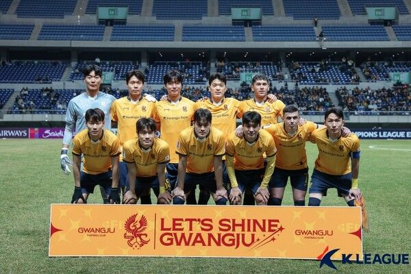 광주FC 선수단. 사진┃한국프로축구연맹