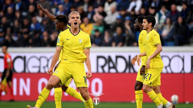 득점 이후 포효하고 있는 구스타프 이삭센. 사진┃라치오