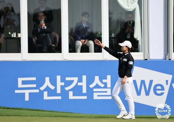 지난해 열린 KLPGA 투어 두산건설 We’ve 챔피언십에 출전한 황유민. 사진┃KLPGA