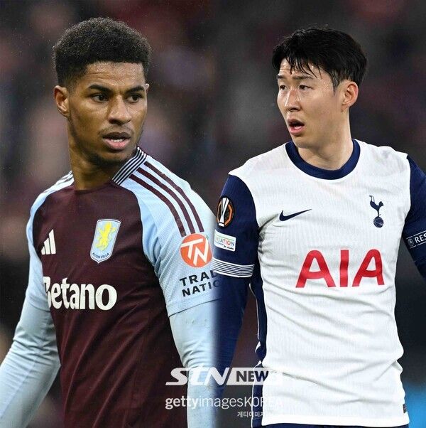 아스톤 빌라 마커스 래시포드와 토트넘 홋스퍼 손흥민. 사진┃게티이미지코리아