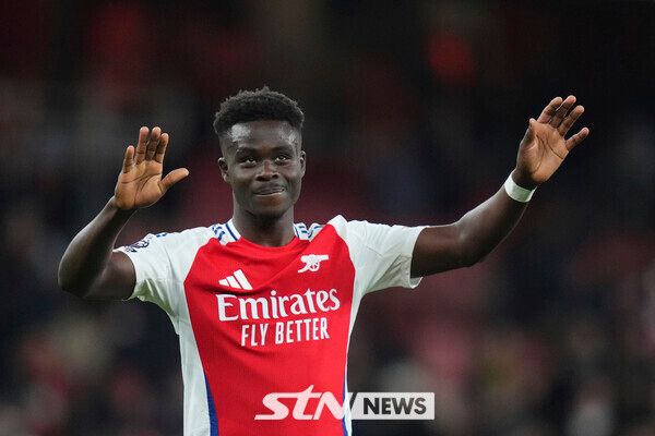 아스널 FC 윙포워드 부카요 사카. 사진┃뉴시스/AP