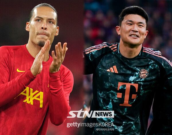 리버풀 버질 반 다이크, 바이에른 뮌헨 김민재. 사진┃뉴시스/AP, 게티이미지코리아
