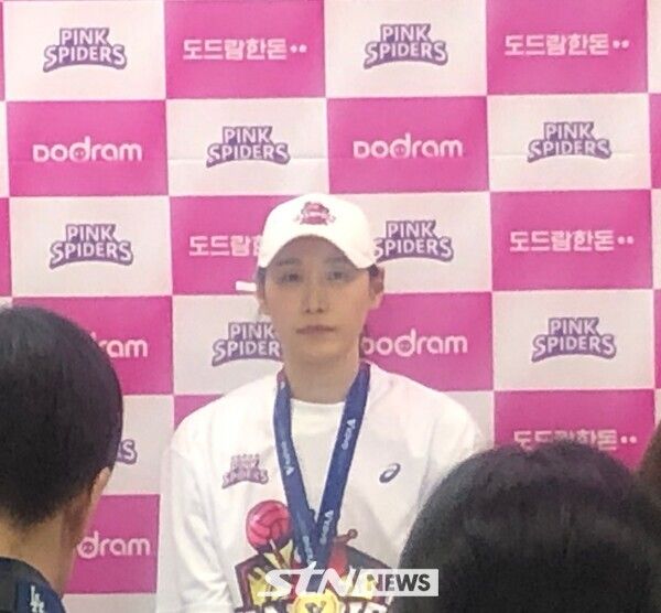 경기 후 인터뷰실에서의 김연경. 삼산=사진┃이형주 기자