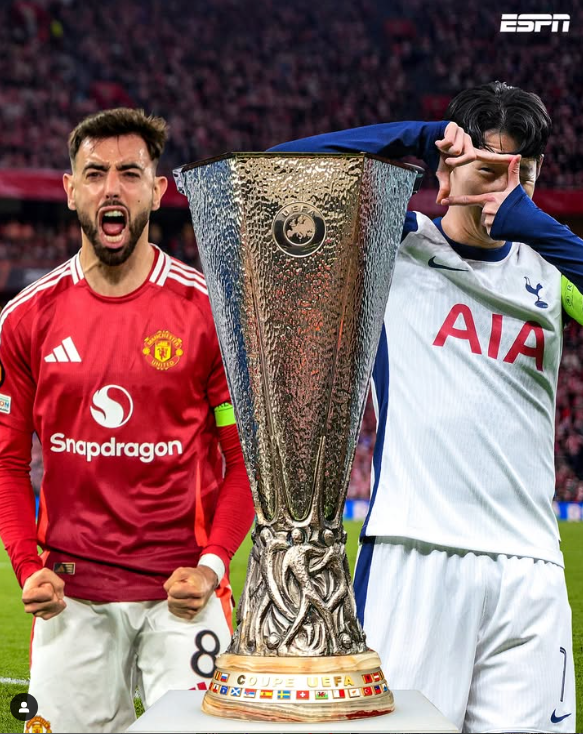 맨체스터 유나이티드 브루노 페르난데스와 토트넘 홋스퍼 손흥민. 사진┃ESPN