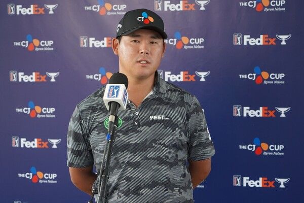 더 CJ컵 바이런 넬슨 1라운드 김시우 플래쉬 존 인터뷰. 사진┃CJ그룹 제공