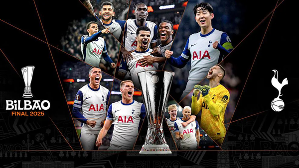 토트넘 홋스퍼의 024/25시즌 유럽축구연맹(UEFA) 유로파리그(UEL) 우승 기념 사진. 사진┃유럽축구연맹(UEFA)