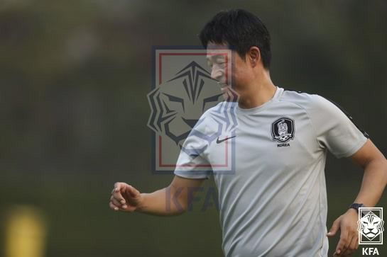 2020년 23세 이하(U-23) 대표팀 이민성 코치 시절. 사진┃KFA