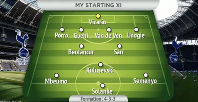 다음 시즌 토트넘 예상 선발 라인업에서 빠진 손흥민. 사진┃미러