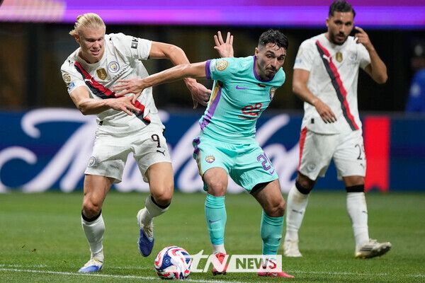 맨체스터 시티와 알아인의 경기 모습. 사진┃뉴시스/AP