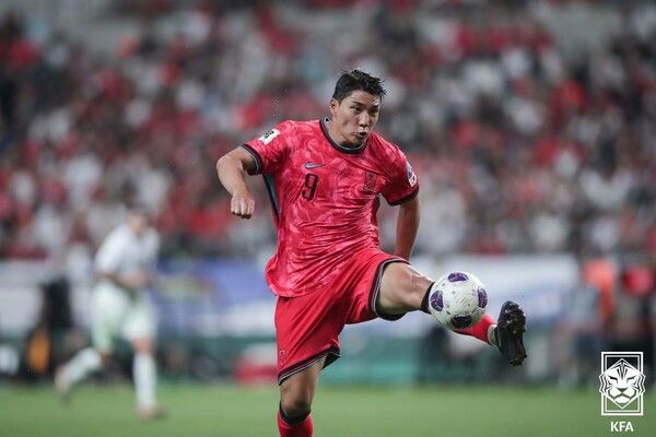 대한민국 대표팀 공격수 주민규. 사진┃대한축구협회