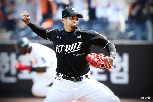kt wiz 투수 윌리엄 쿠에바스. 사진┃kt wiz