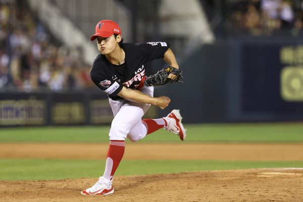250604 잠실 두산전 원정경기 9회말 마운드에 올라 KKK 완벽투를 보여준 KIA 중간계투 김현수. 사진┃KIA 타이거즈