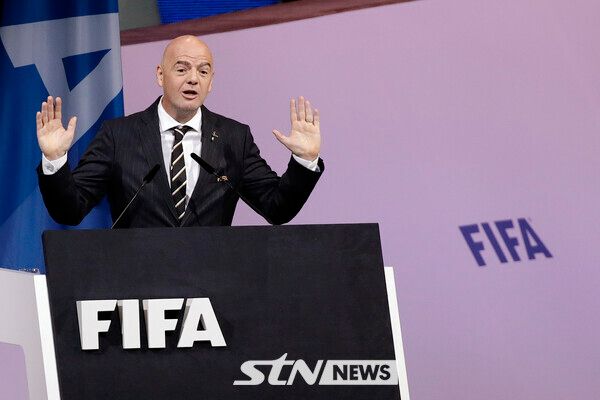 국제축구연맹(FIFA) 지안니 인판티노 회장. 사진┃뉴시스/AP