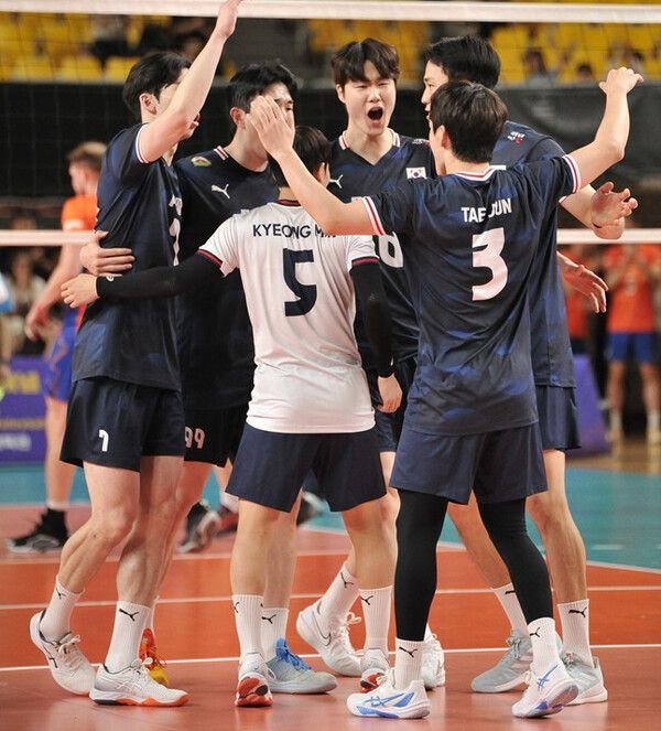 대한민국 남자 배구 대표팀. 사진┃대한배구협회