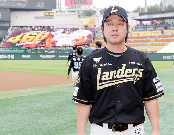 올스타전에서 투수로 활약한 최정. /사진=SSG 랜더스