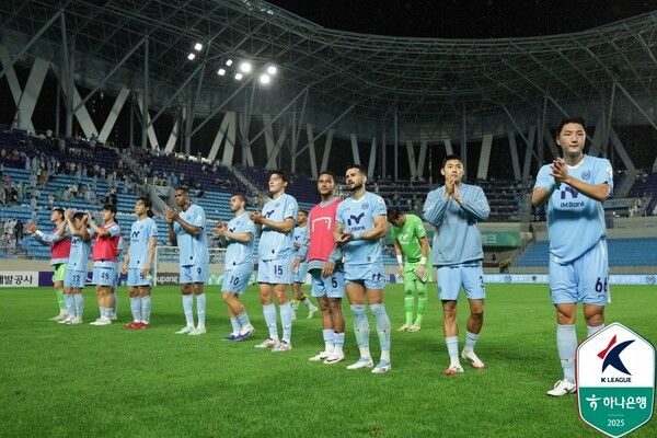 대구FC 선수단. /사진=한국프로축구연맹