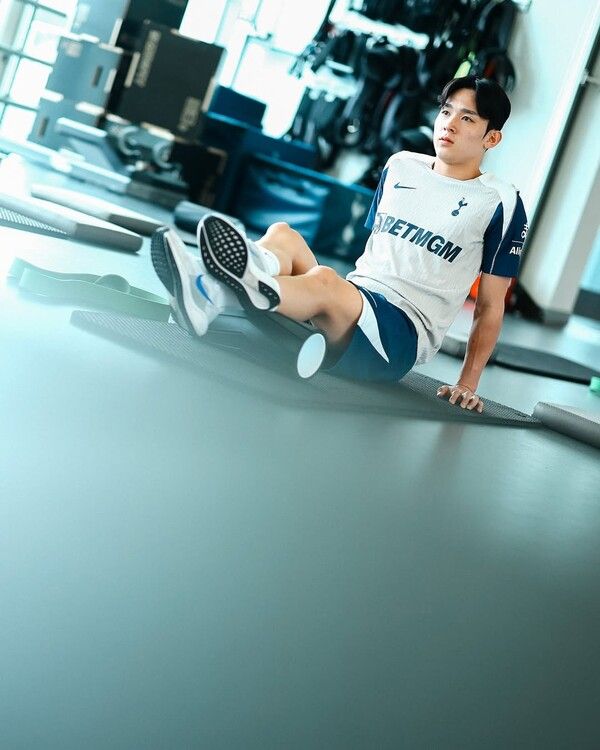 토트넘 홋스퍼 프리시즌 훈련에 합류한 양민혁. /사진=토트넘 홋스퍼