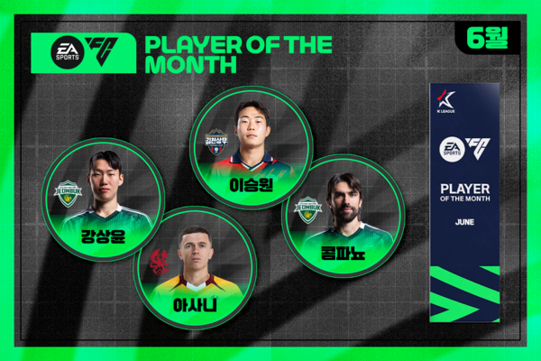 K리그 2025 6월 이달의 선수상 후보. /사진=한국프로축구연맹
