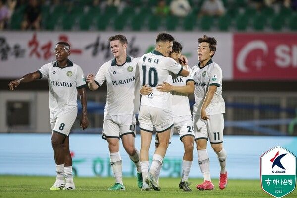 K리그2 김포FC 김민우 득점 세레모니. /사진=한국프로축구연