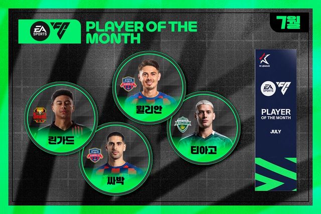 K리그 이달의선수상 7월 후보. /사진=한국프로축구연맹