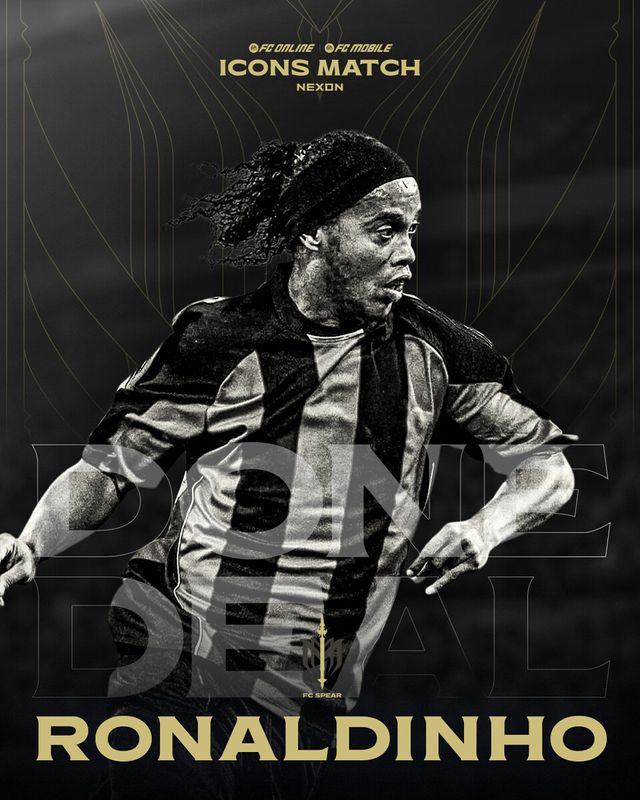 '2025 아이콘매치'에 창팀으로 합류하는 호나우지뉴. /사진=넥슨