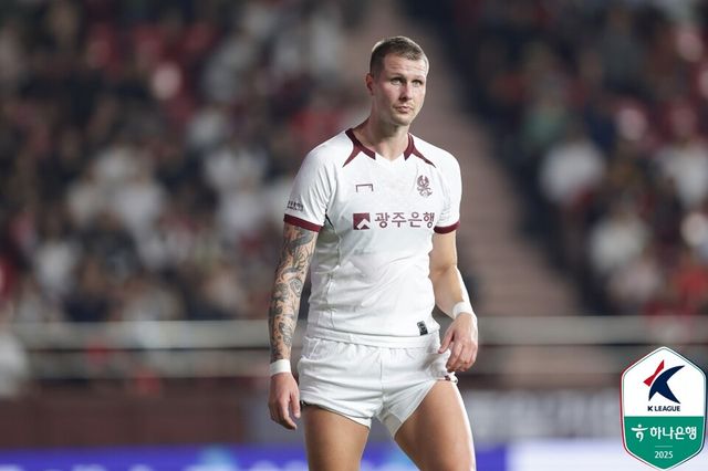 광주FC 공격수 프리드욘슨. /사진=한국프로축구연맹