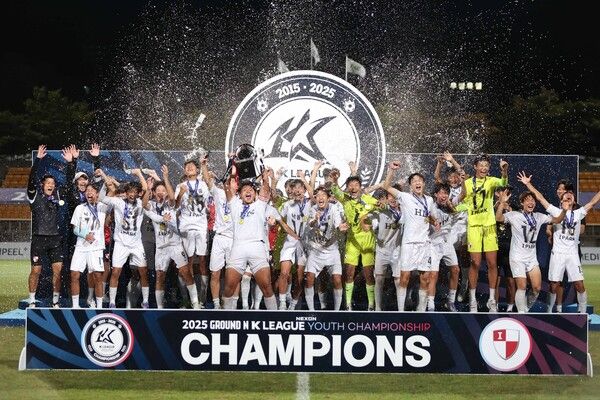 2025 GROUND.N K리그 U-15 챔피언십 우승을 차지한 부산아이파크(낙동중). /사진=한국프로축구연맹