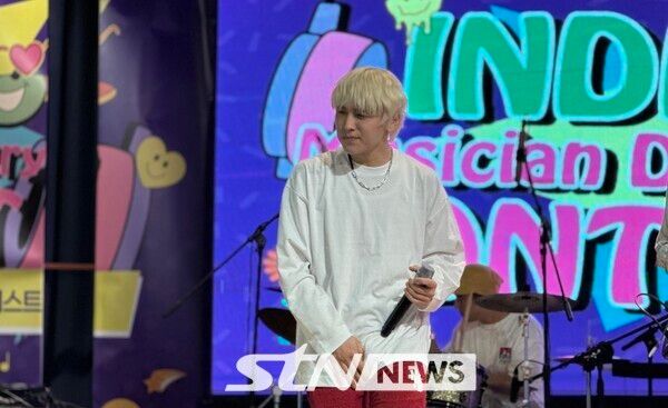 30일 용인 스프링사운즈에서 열린 ‘인디뮤지션 발굴 콘테스트(Indie Musician Discovery Contest)’ 결선 락쉽의 경연 모습. /사진=강의택 기자