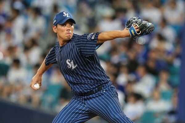 프로야구 삼성 라이온즈 투수 김재윤. /사진=삼성 라이온즈