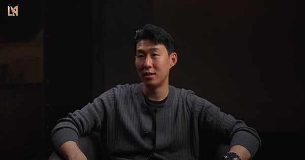 미국 메이저리그사커(MLS) 로스앤젤레스FC(LAFC) 손흥민이 구단 첫 공식 인터뷰 중인 모습. /사진=LAFC 공식 유튜브