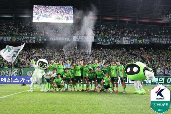 전북현대 선수단. /사진=한국프로축구연맹