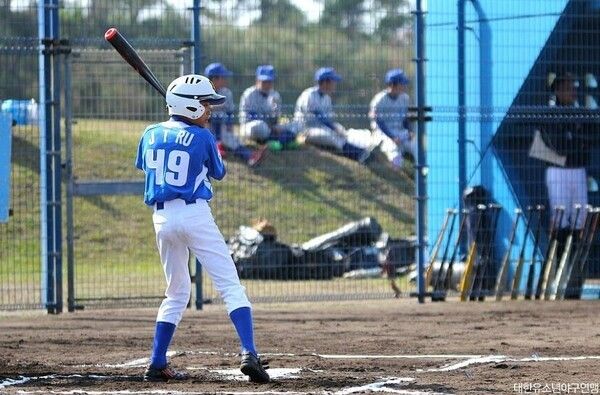 대한유소년야구연맹 대표팀 시절 유정택. /사진=대한유소년야구연맹