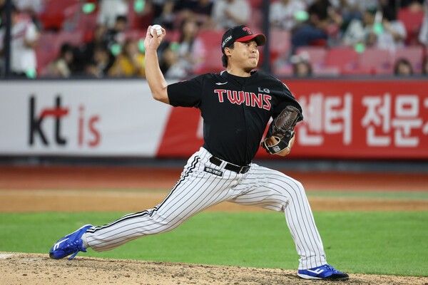 LG 트윈스 불펜 투수 이지강. /사진=LG 트윈스