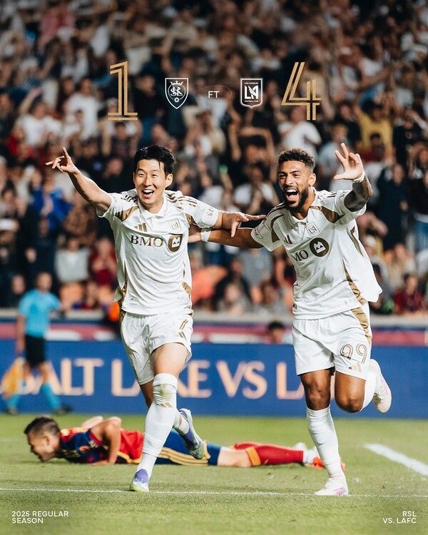 미국 메이저리그 사커(MLS) 로스엔젤레스FC(LAFC) 손흥민과 드니 부앙가. /사진=로스엔젤레스FC(LAFC)