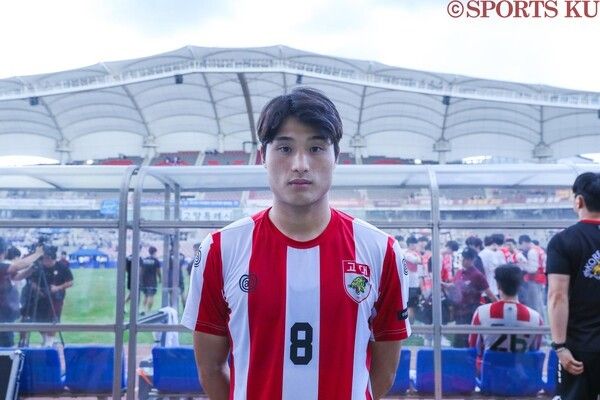 고려대 축구부 미드필더 동재민. /사진=SPORTS KU 박수빈 기자