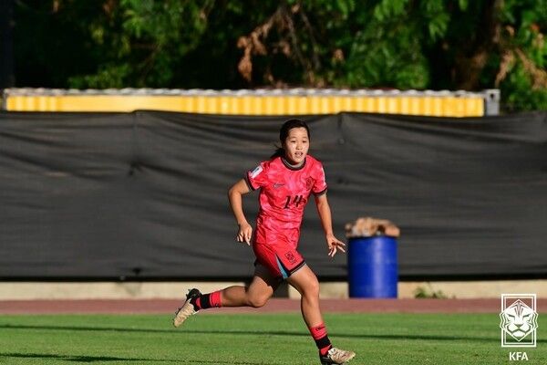 한국 국가대표팀 공격수 한국희. /사진=KFA