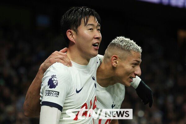 토트넘 홋스퍼에서 함께했던 손흥민과 히샬리송. /사진=뉴시스(AP)