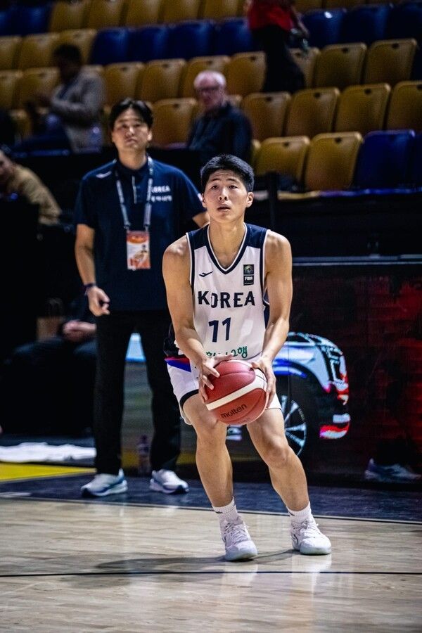 남자농구 16세 이하(U-16) 대표팀 추유담(광주고). /사진=FIBA