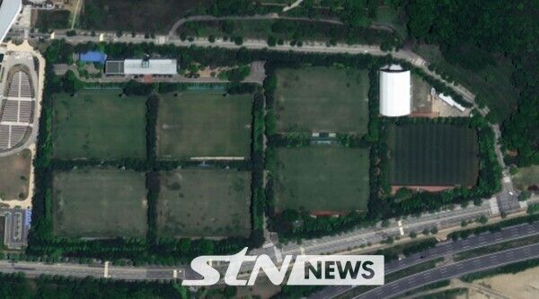 축구국가대표훈련원(NFC)위성사진 /사진=파주시