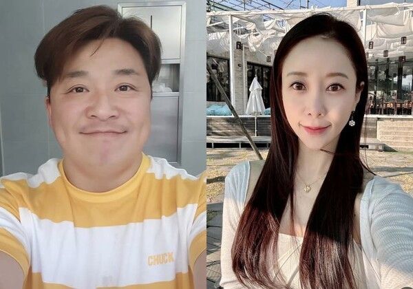 개그맨 윤정수와 방송인 원자현. /사진=윤정수, 원자현 SNS