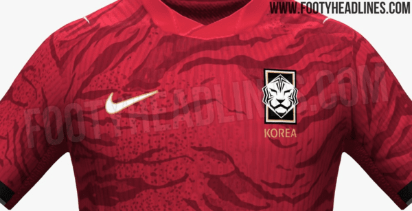 한국의 북중미 월드컵 홈 유니폼 디자인 유출본. /사진=푸티 헤드라인