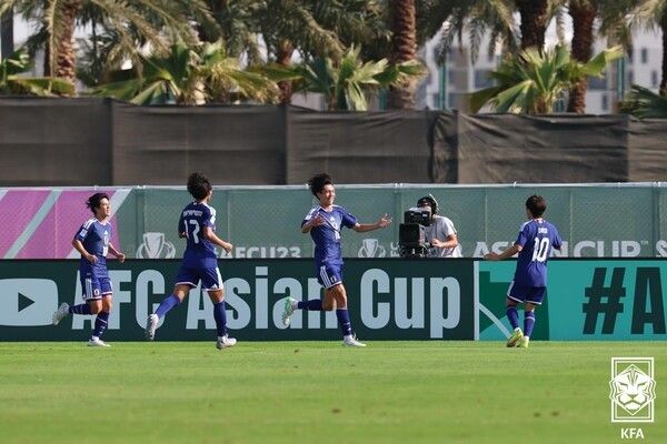 일본 U-23 대표팀 골 장면. /사진=대한축구협회
