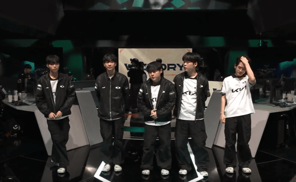 21일 서울 종로 롤파크 LCK아레나에서 열린 LCK컵 그룹 배틀에서 ‘쇼메이커’ 허수의 결정적 캐리를 앞세운 디플러스 기아가 농심을 풀세트 접전 끝에 꺾고 LCK컵 개막 3연승을 질주했다. /사진=네이버동영상 캡처