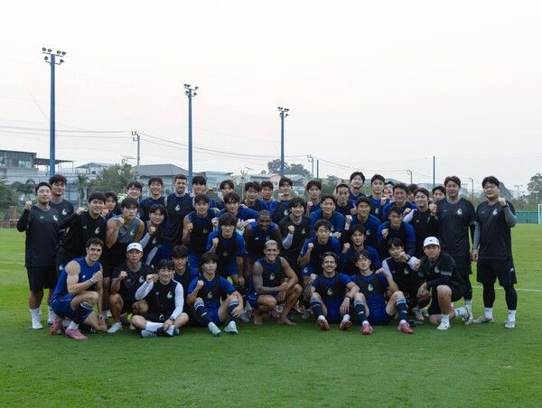 서울이랜드 선수단. /사진=서울이랜드