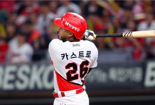 10일 KIA가 광주 기아챔피언스필드에서 열린 2026 KBO리그 SSG와의 시즌 마지막 맞대결에서 8-5로 이겼다. (▲기아 카스트로 4타수 2안타 2홈런 2득점 4타점). /사진=기아 타이거즈