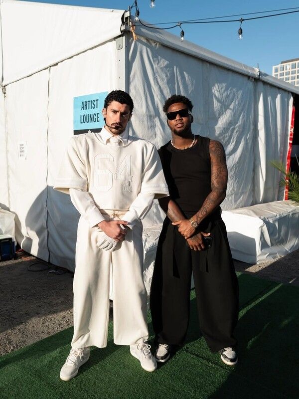 (좌측부터) 가수 배드 버니, 야구 선수 로날드 아쿠냐 주니어. /사진=아쿠냐 주니어 개인 채널