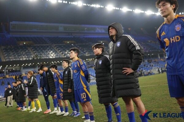 울산HD 선수단. /사진=한국프로축구연맹